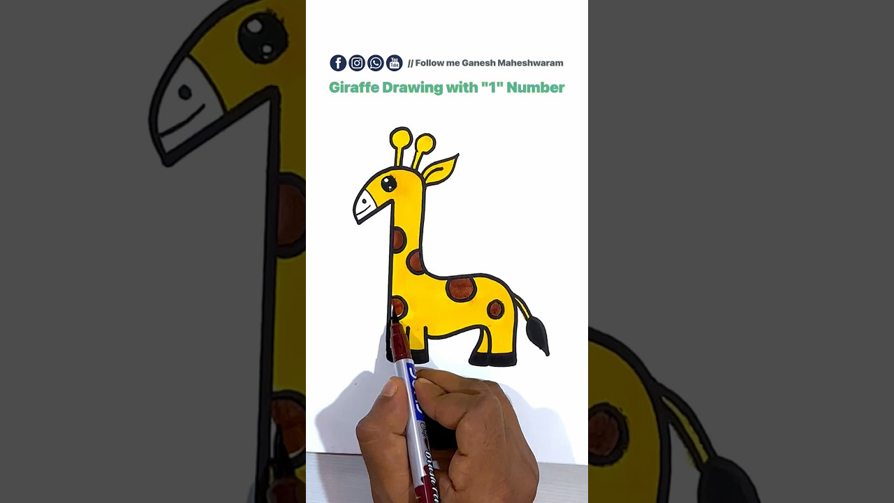 How To Draw A Giraffe For Kids, Step by Step, Drawing Guide, by Dawn -  DragoArt